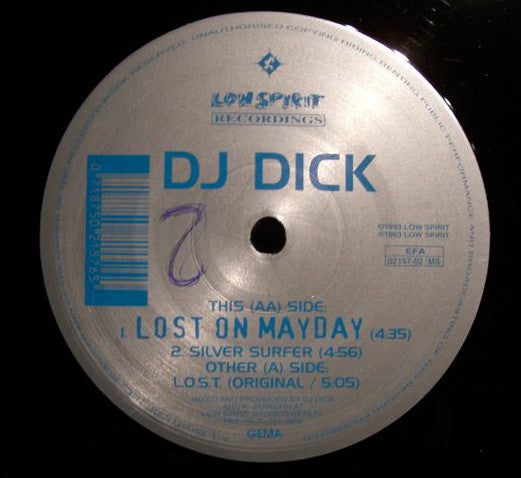 DJ Dick : Lost On Mayday (12")