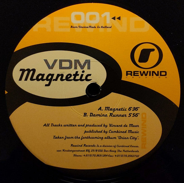 Vincent De Moor : Magnetic (12")