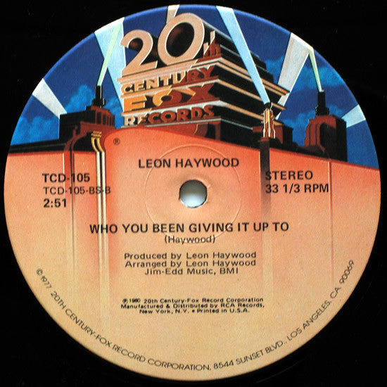 Leon Haywood : Don't Push It Don't Force It (12", Ind)