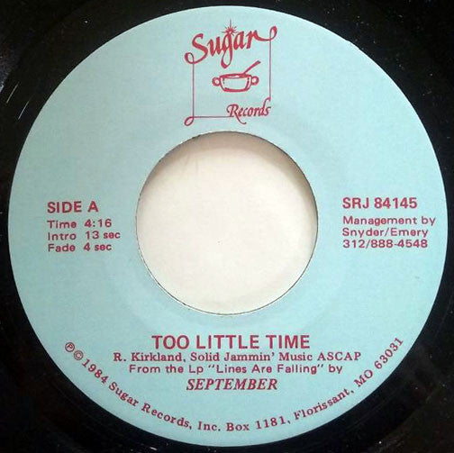 September (8) : Too Little Time (7", Promo)
