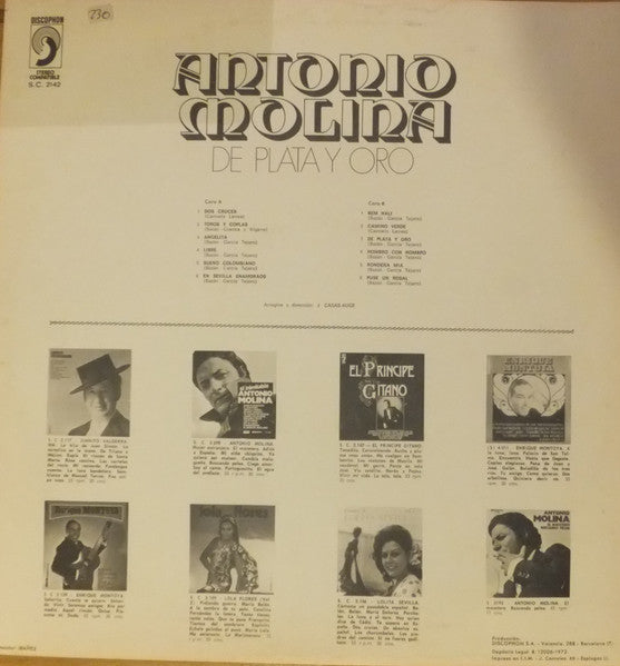 Antonio Molina (2) : De Plata Y Oro (LP, Album)