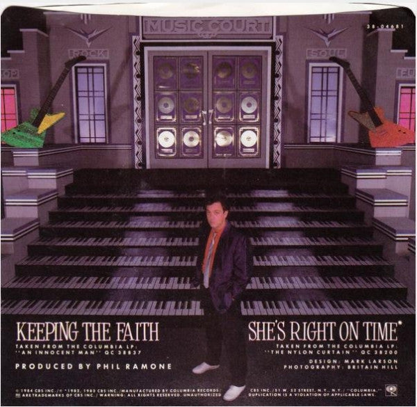 Billy Joel : Keeping The Faith (7", Single, Styrene, Pit)