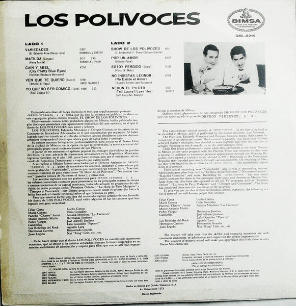 Los Polivoces : Los Polivoces (LP, Album)