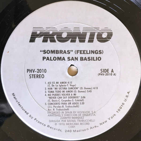 Paloma San Basilio : Sombras (Feelings) (LP, Album)
