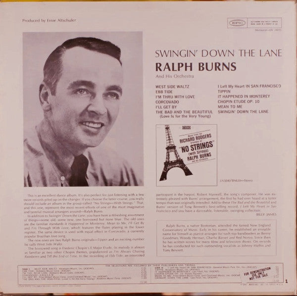 Ralph Burns And His Orchestra : Swingin' Down The Lane (LP, Mono)