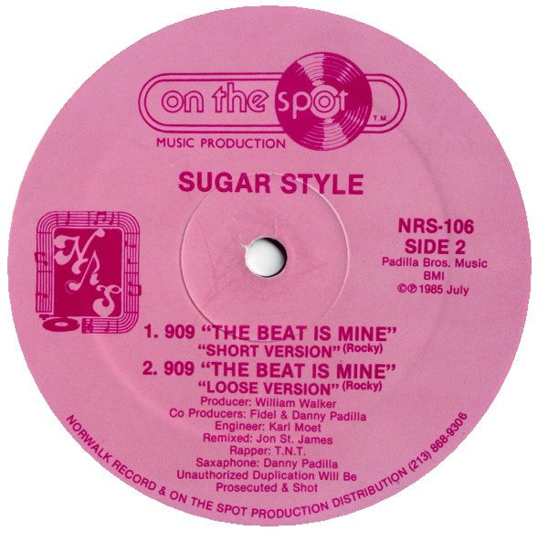 Sugar Style : 909 - The Beat Is Mine (12")