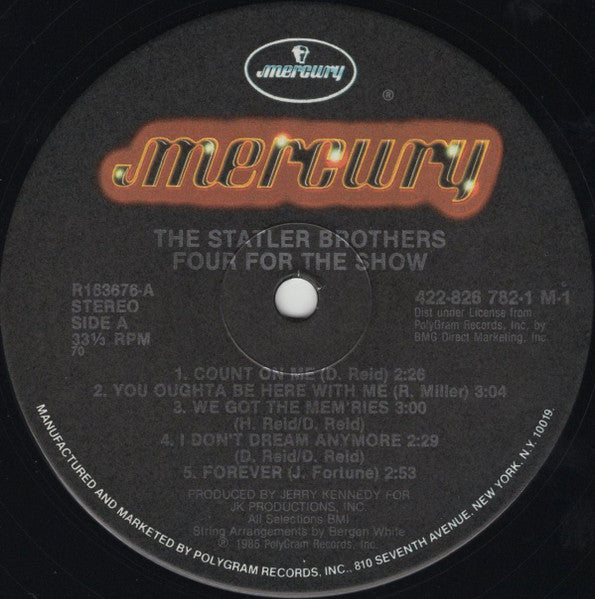 The Statler Brothers : Four For The Show (LP, Album, Club, RE, Ind)