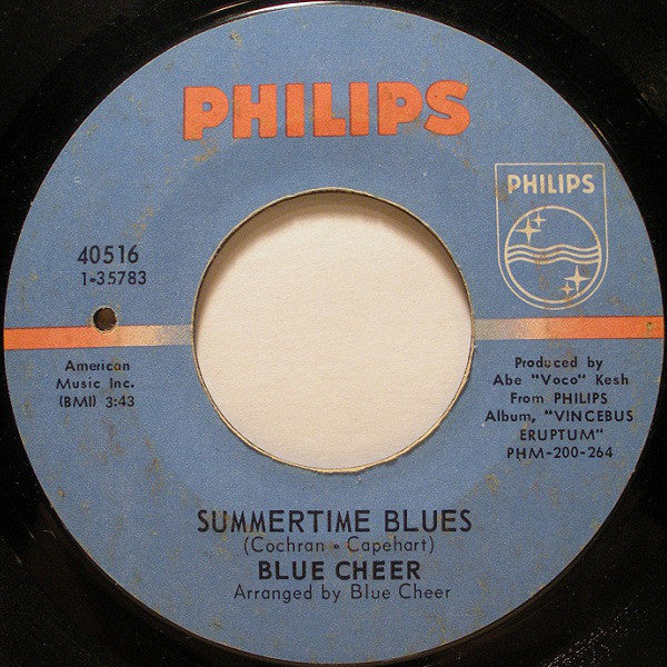Blue Cheer : Summertime Blues (7", Single, Styrene)