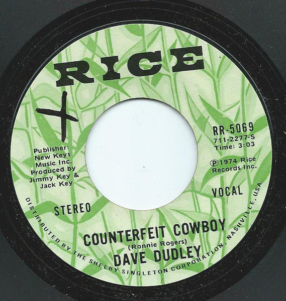 Dave Dudley : Counterfeit Cowboy  (7", Single, Styrene)