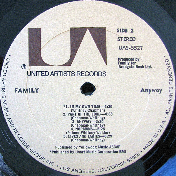 Family (6) : Anyway (LP, Album, RE, All)
