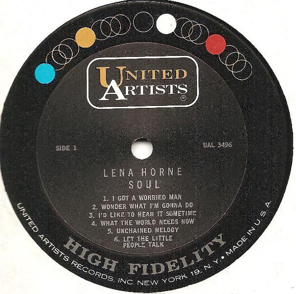 Lena Horne : Soul (LP, Album, Mono, Mon)