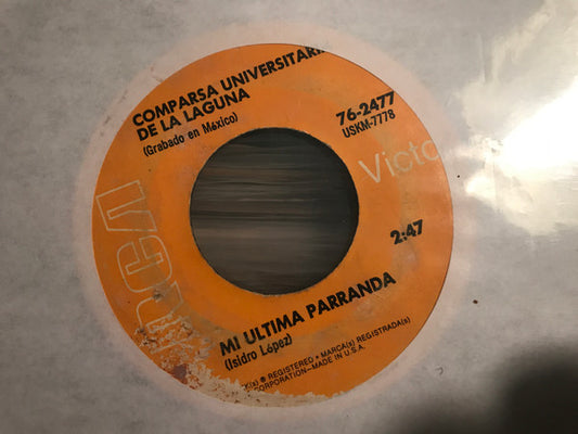 La Comparsa Universitaria De La Laguna : Mi Ultima Parranda / Tu Caida (7")