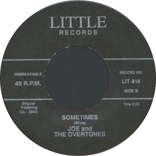 Joe And The Overtones : Tiny Cloud / Sometimes (7", Single, Unofficial, Whi)