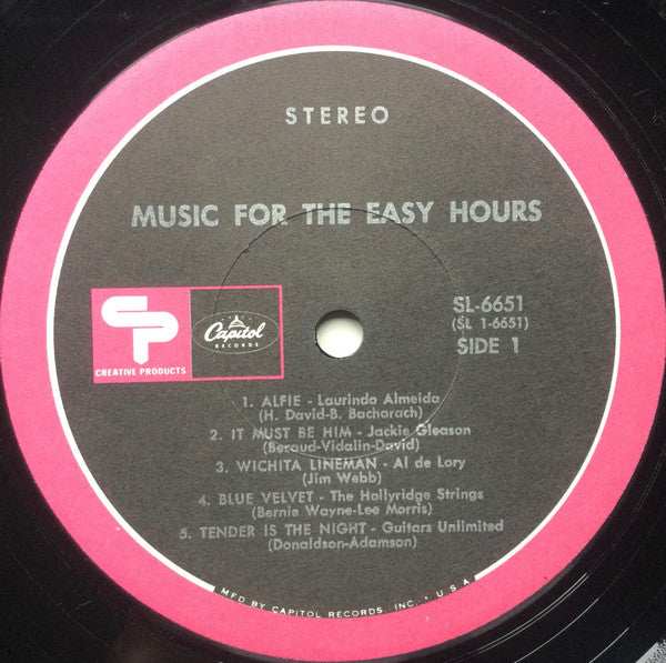 Various : Music For The Easy Hours (LP, Comp)