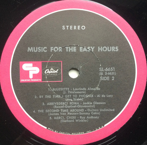 Various : Music For The Easy Hours (LP, Comp)