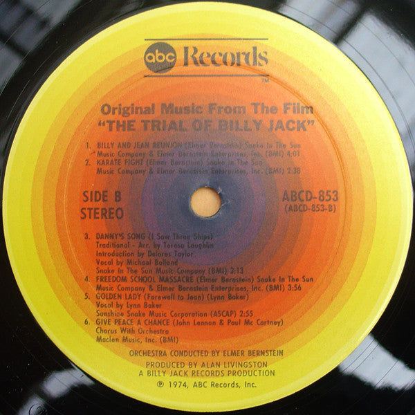 Elmer Bernstein : Original Music From The Film The Trial Of Billy Jack (LP, Album)