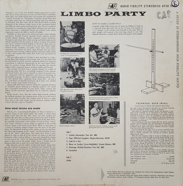 Southern Tropical Harmony Steel Band : Limbo Party (LP, Album, Lam)