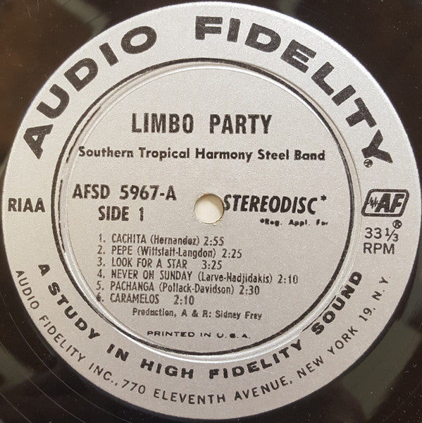 Southern Tropical Harmony Steel Band : Limbo Party (LP, Album, Lam)