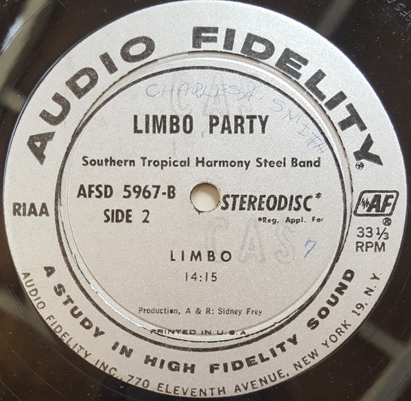 Southern Tropical Harmony Steel Band : Limbo Party (LP, Album, Lam)