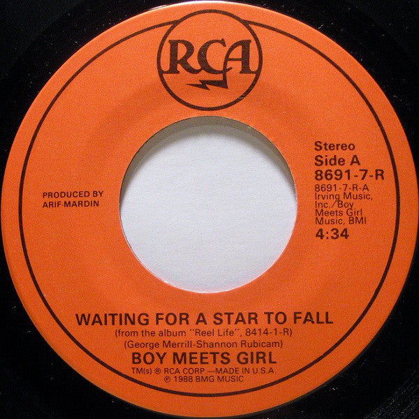 Boy Meets Girl : Waiting For A Star To Fall (7", Single)