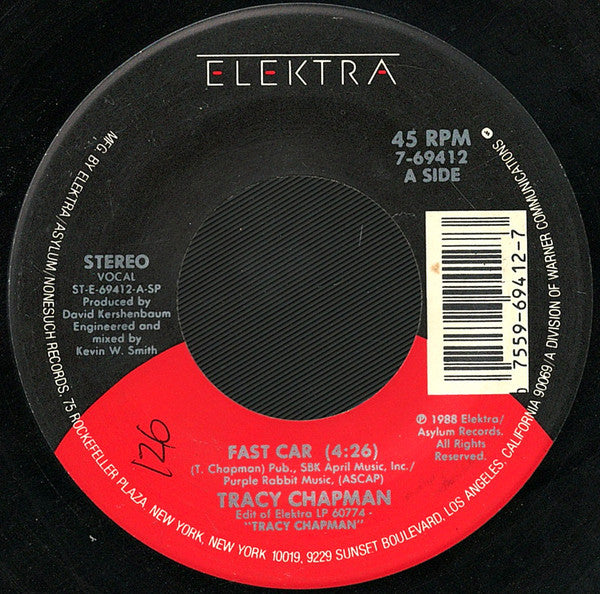 Tracy Chapman : Fast Car (7", Single, SP )
