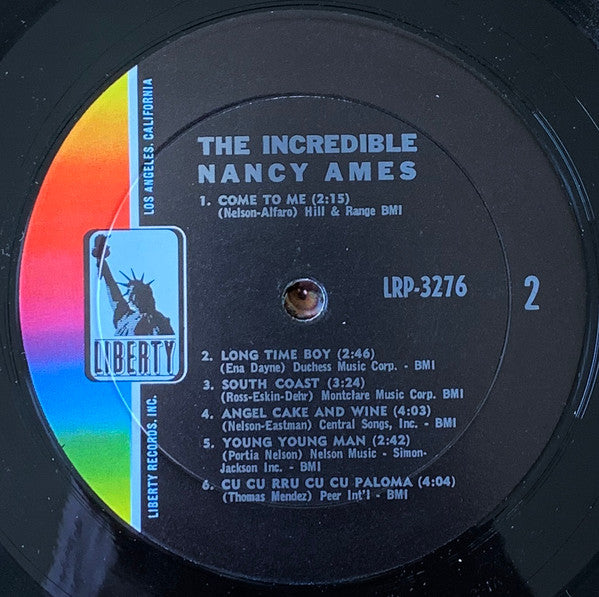 Nancy Ames : The Incredible Nancy Ames (LP, Album, Mono)