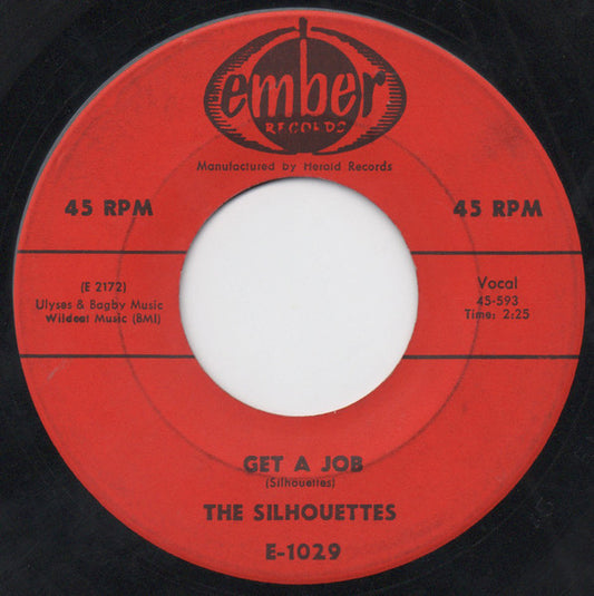 The Silhouettes : Get A Job / I Am Lonely (7", Single)