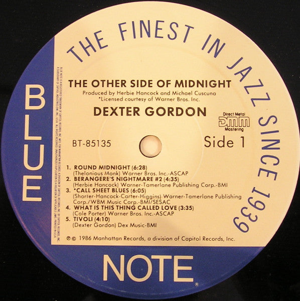 Dexter Gordon : The Other Side Of Round Midnight (LP, Album, Mono, DMM)