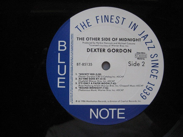 Dexter Gordon : The Other Side Of Round Midnight (LP, Album, Mono, DMM)