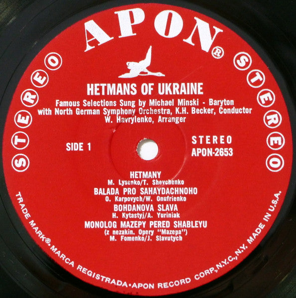 Michael Minsky : Hetmans Of Ukraine (LP)