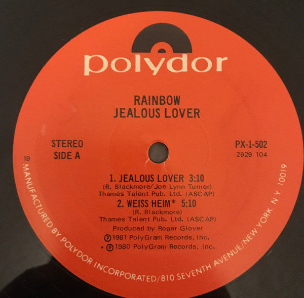 Rainbow : Jealous Lover (12", EP, 18 )