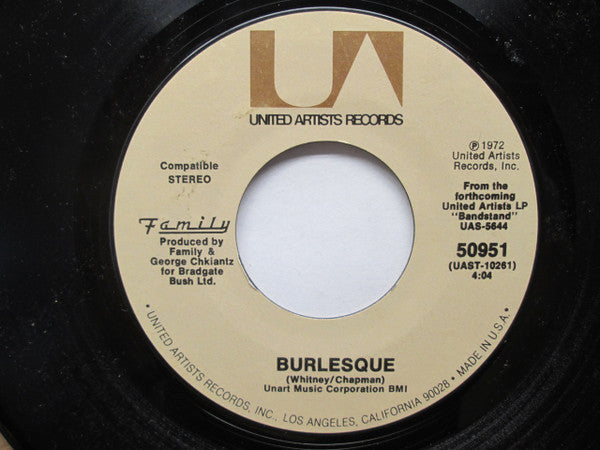 Family (6) : Burlesque (7", Styrene, All)