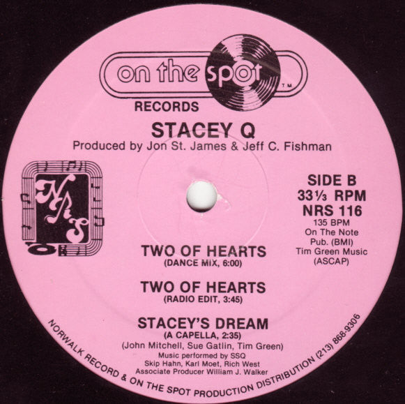 Stacey Q : Two Of Hearts (12", Single)