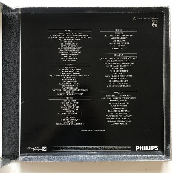 Serge Gainsbourg : Gainsbourg (Chansons De 1958 A 1977 Choisies Par L'Auteur) (Box + 6xLP, Comp, Ltd)