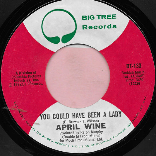 April Wine : You Could Have Been A Lady (7")