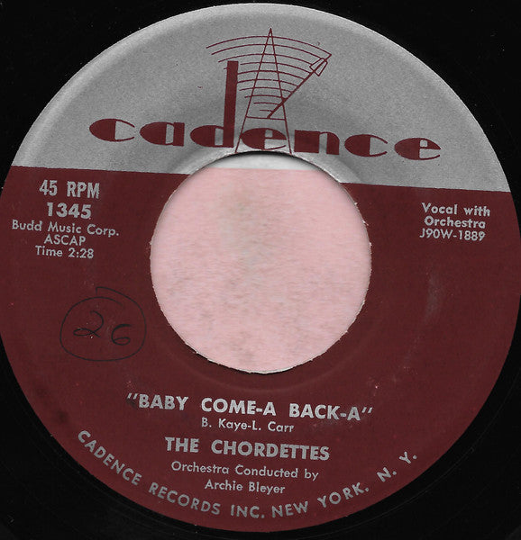 The Chordettes : Lollipop (7", Single, Styrene)