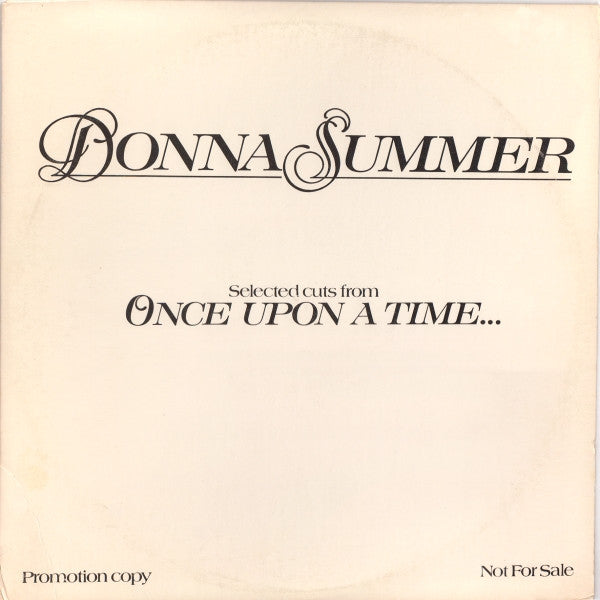 Donna Summer : Selected Cuts From Once Upon A Time... (2x12", S/Sided, Mixed, Promo, Smplr)