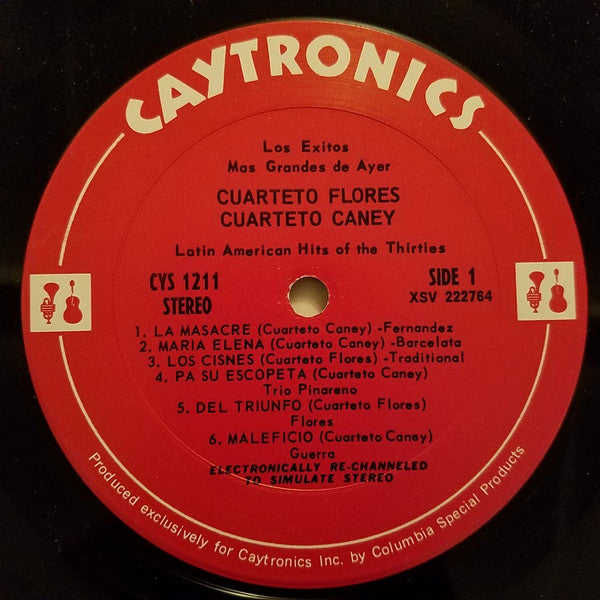 Cuarteto Caney / Cuarteto Flores* : Los Exitos Mas Grandes De Ayer - Latin American Hits Of The 30's (LP, Comp)