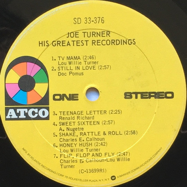 Big Joe Turner : His Greatest Recordings (LP, Comp, RE, PRC)