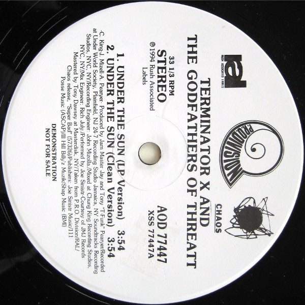 Terminator X And The Godfathers Of Threatt : Under The Sun / Krunchtime (12", Promo)