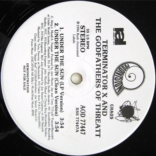 Terminator X And The Godfathers Of Threatt : Under The Sun / Krunchtime (12", Promo)