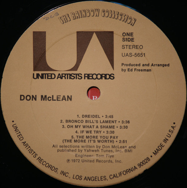 Don McLean : Don McLean (LP, Album)