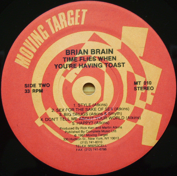 Brian Brain : Time Flies When You're Having Toast (LP, Album)