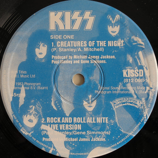 Kiss : Creatures Of The Night (12", Single, Etch)