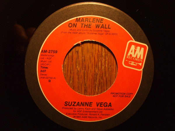 Suzanne Vega : Marlene On The Wall (7", Single, Promo, B)