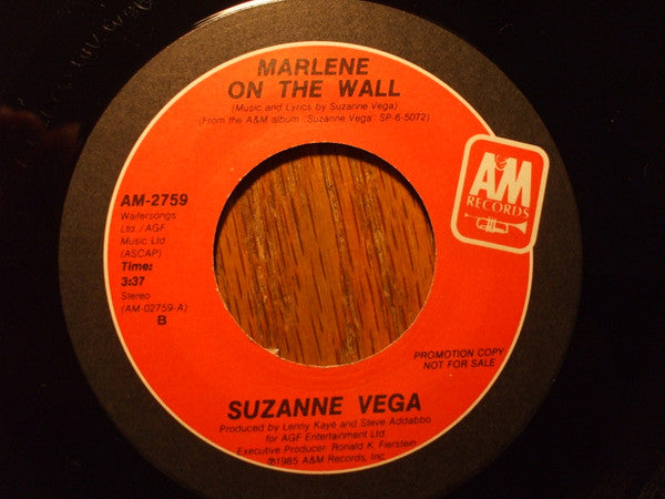 Suzanne Vega : Marlene On The Wall (7", Single, Promo, B)