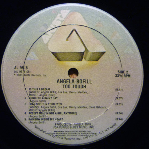 Angela Bofill : Too Tough (LP, Album, Hau)