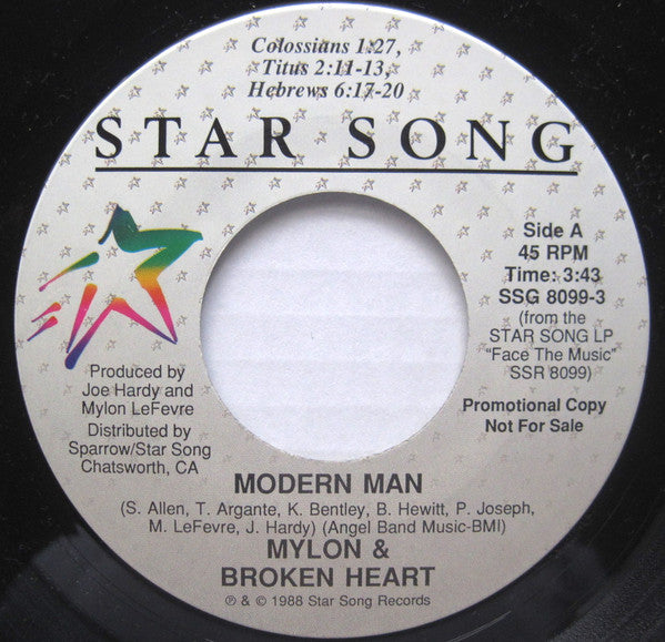 Mylon & Broken Heart : Modern Man / Change (7", Single, Promo)