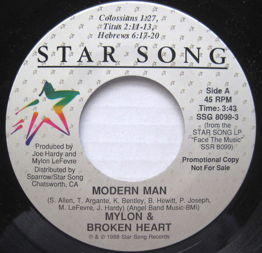 Mylon & Broken Heart : Modern Man / Change (7", Single, Promo)