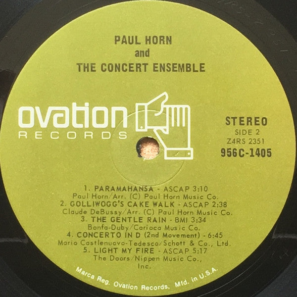 Paul Horn & The Concert Ensemble : Paul Horn & The Concert Ensemble (LP, Album, Ind)